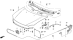 Diagram for 1994 Honda Del Sol Hood Hinge - 60170-SR2-000ZZ