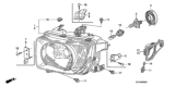 Diagram for Honda Element Headlight - 33151-SCV-A21