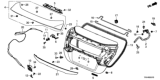 Diagram for Honda Clarity Fuel Cell License Plate - 74890-TRT-003