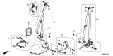 Diagram for Honda Ridgeline Seat Belt Buckle - 04813-T6Z-A30ZA