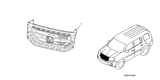 Diagram for 2010 Honda Pilot Grille - 08F21-SZA-100