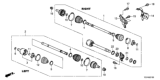 Diagram for Honda Axle Shaft - 44305-TZ5-A11