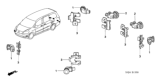 Diagram for 2009 Honda Odyssey Parking Assist Distance Sensor - 39680-SHJ-A61ZB