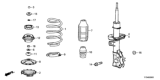Diagram for Honda HR-V Shock Absorber - 51611-T7W-A01