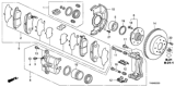 Diagram for Honda Fit Brake Caliper Piston - 45216-S5H-T01