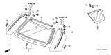 Diagram for 2004 Honda CR-V Windshield - 73111-S9A-A00