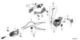 Diagram for 2020 Honda Fit Door Handle - 72680-T5R-A12YY