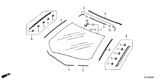 Diagram for Honda CR-Z Windshield - 73111-SZT-307