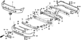 Diagram for Honda Del Sol Bumper - 71101-SR2-A10ZZ