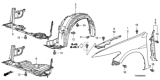 Diagram for Honda Accord Fender - 60260-TE0-A91ZZ