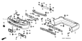 Diagram for 2001 Honda Accord License Plate - 71145-S84-A01