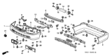 Diagram for 2002 Honda Accord License Plate - 71145-S84-A01