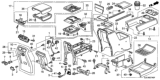 Diagram for Honda Ridgeline Center Console Base - 83438-SJC-A01ZD