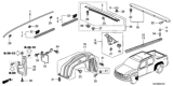 Diagram for 2008 Honda Ridgeline Mud Flaps - 75810-SJC-A01