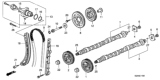 Diagram for Honda Timing Chain Tensioner - 14510-PCX-005