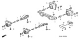 Diagram for Honda Differential Mount - 50710-S2A-000