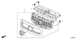 Diagram for 2010 Honda Element Grille - 75100-SCV-A51ZD