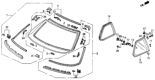 Diagram for 1992 Honda Accord Weather Strip - 73225-SM2-A00