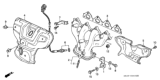 Diagram for 1995 Honda Civic Exhaust Heat Shield - 18120-P1H-E00