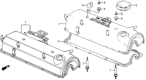 Diagram for Honda CRX Oil Filler Cap - 15610-PC1-000