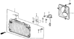 Diagram for Honda CRX Fan Shroud - 19015-PE0-024