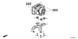 Diagram for 2017 Honda Civic ABS Control Module - 57100-TBA-A66