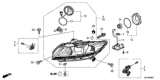 Diagram for Honda CR-Z Headlight - 33151-SZT-A13