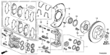 Diagram for Honda CR-V Brake Caliper - 45019-T0G-000