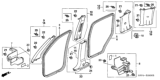 Diagram for 2007 Honda Pilot Door Seal - 72355-S9V-A12