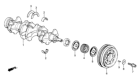 Diagram for Honda CRX Crankshaft Pulley - 38921-PE0-900