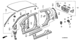 Diagram for 2007 Honda Fit Fuel Door - 63910-SLN-A00ZZ