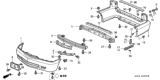 Diagram for 2000 Honda Odyssey Bumper - 04711-S0X-A90ZZ