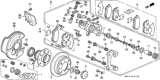 Diagram for 1996 Honda Del Sol Brake Dust Shields - 43253-SK7-950