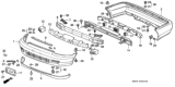 Diagram for 1994 Honda Civic Bumper - 71501-SR4-000ZZ