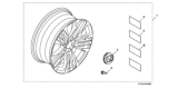 Diagram for Honda Accord Hybrid Spare Wheel - 08W19-TVA-100D