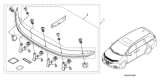 Diagram for 2021 Honda Odyssey Air Deflector - 08P47-THR-101