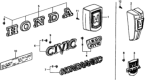 Diagram for 1978 Honda Civic Emblem - 87330-634-600