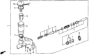 Diagram for 1987 Honda Prelude Brake Master Cylinder - 46100-SE0-901