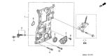 Diagram for 2002 Honda Civic Timing Cover - 11410-PNC-000