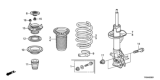 Diagram for 2013 Honda Civic Shock Absorber - 51611-TR7-B02