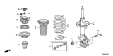 Diagram for 2013 Honda Civic Shock Absorber - 51621-TR7-B02