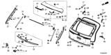 Diagram for Honda Passport Tailgate Lift Support - 74820-TGS-A01