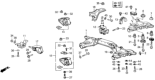 Diagram for Honda Civic Crossmember Bushing - 50230-SB4-000