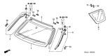 Diagram for 2006 Honda CR-V Windshield - 73111-S9A-A10