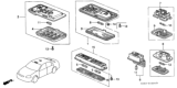 Diagram for 1998 Honda Civic Dome Light - 34250-SH4-A01ZG
