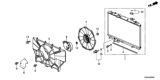 Diagram for Honda Accord Hybrid Cooling Fan Assembly - 19020-6C1-A01