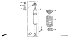 Diagram for 2006 Honda Civic Shock And Strut Mount - 52631-SNA-A11