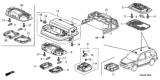 Diagram for 2014 Honda Fit EV Dome Light - 34252-S5A-003ZS