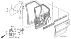 Diagram for 1992 Honda Accord Door Panel - 67510-SM5-A01ZZ