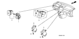 Diagram for Honda CR-V Instrument Panel Light Bulb - 35853-SMA-003